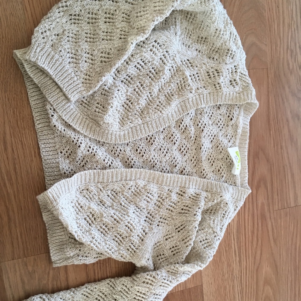 Crazy 8 shimmery gold shrug